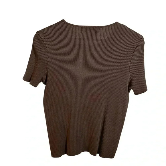 Classiques Entier Women Top Sweatshirt Scoop Neck Chocolate Brown L - Picture 3 of 8